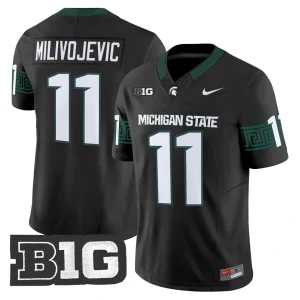 Michigan State Spartans #11 Alessio Milivojevic 2026 Vapor Limited Black Jersey