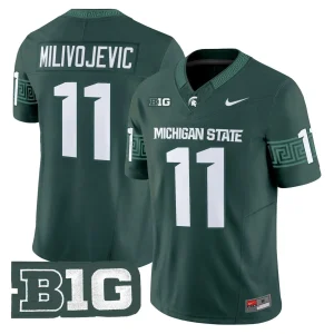 Michigan State Spartans #11 Alessio Milivojevic 2026 Vapor Limited Green Jersey